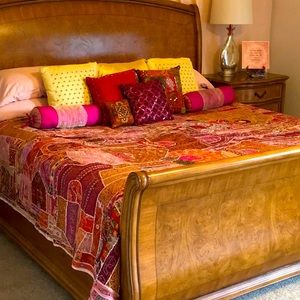 India Original Boho Handmade Q/K size Bedspread